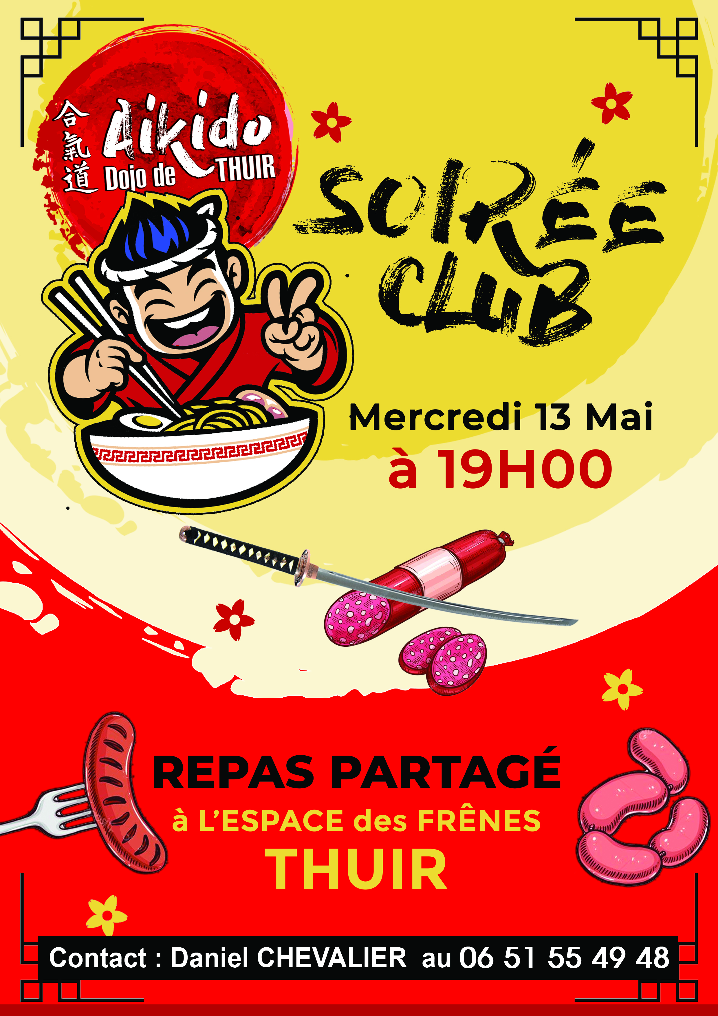 Affiche Stage Aikido Sevilleja Mai 2026 THUIR