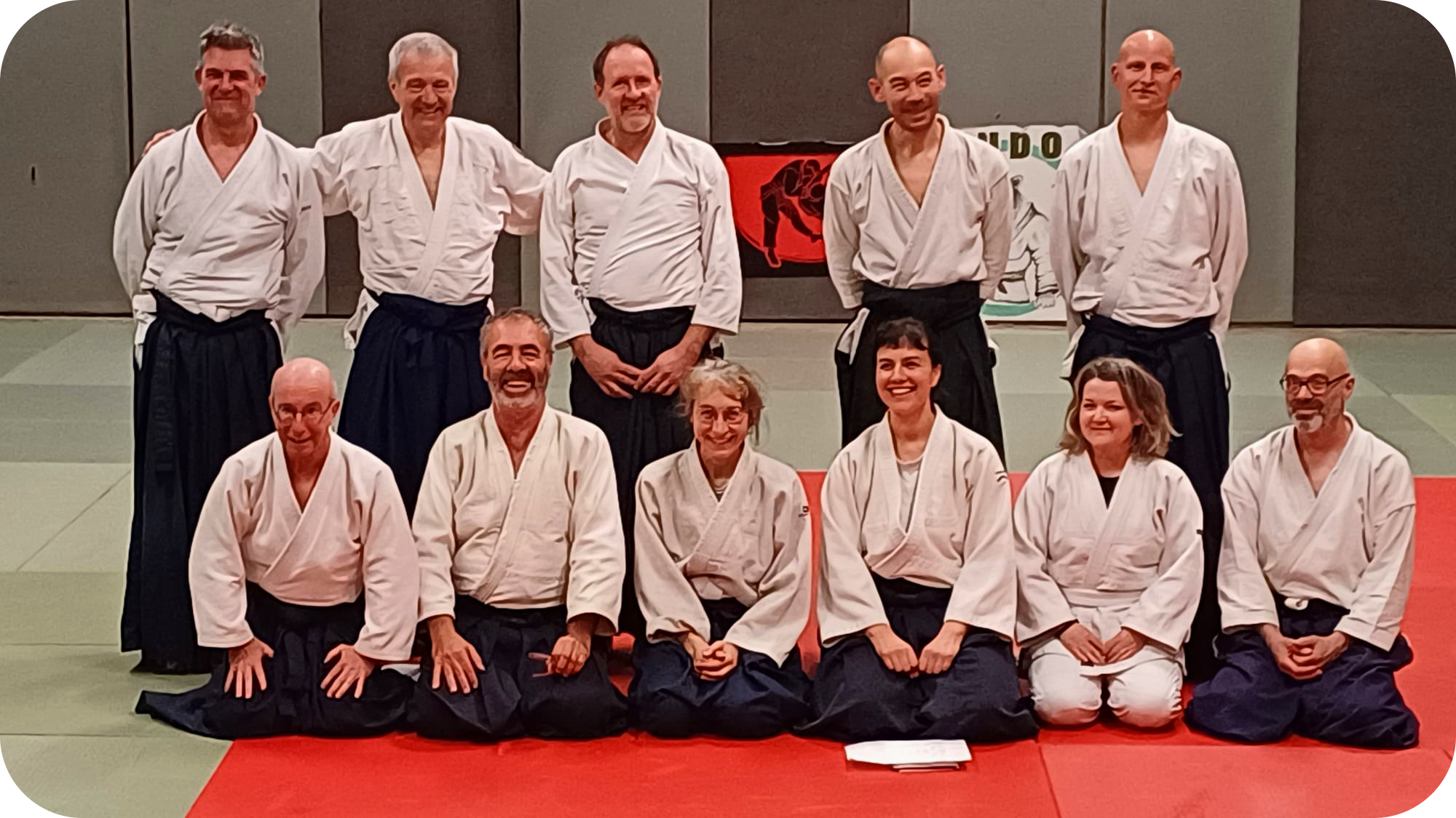 photo du groupe lors du passage de grade kyu 2025